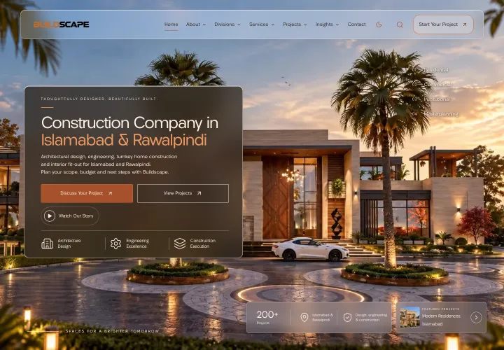Buildscape website developed by Crea8iv Media