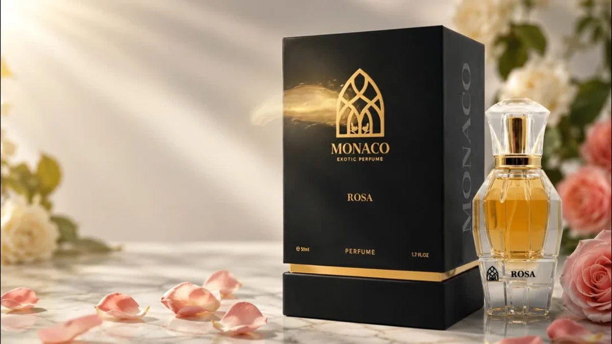 Monaco Perfume — An AI-generated brand film built around the supplied bottle and logo.
