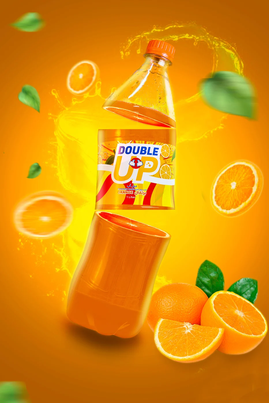 Product photography — orange beverage