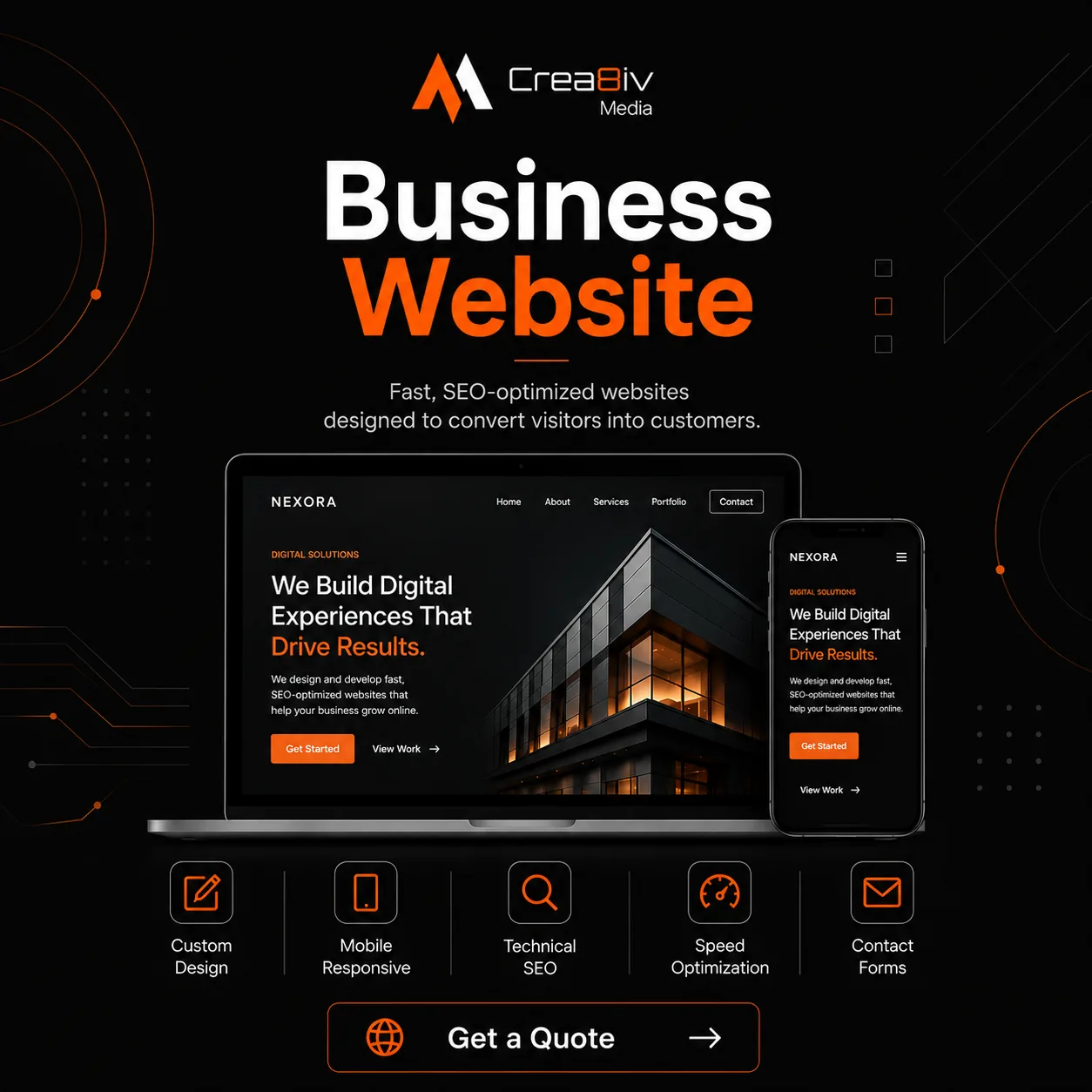 Business service website design