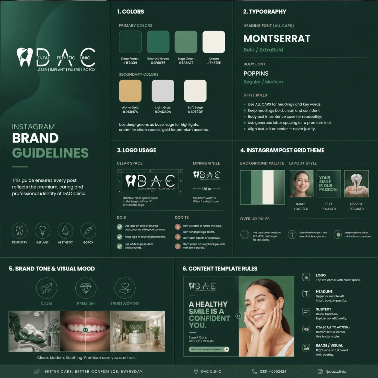 Dental Aesthetics Clinic Brand Guidelines by Crea8iv Media