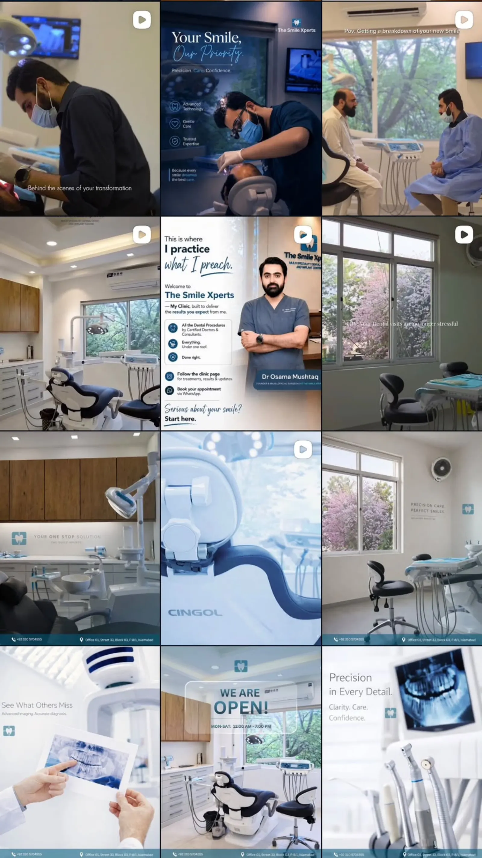 Dental Clinic Instagram Grid Preview 02 by Crea8iv Media