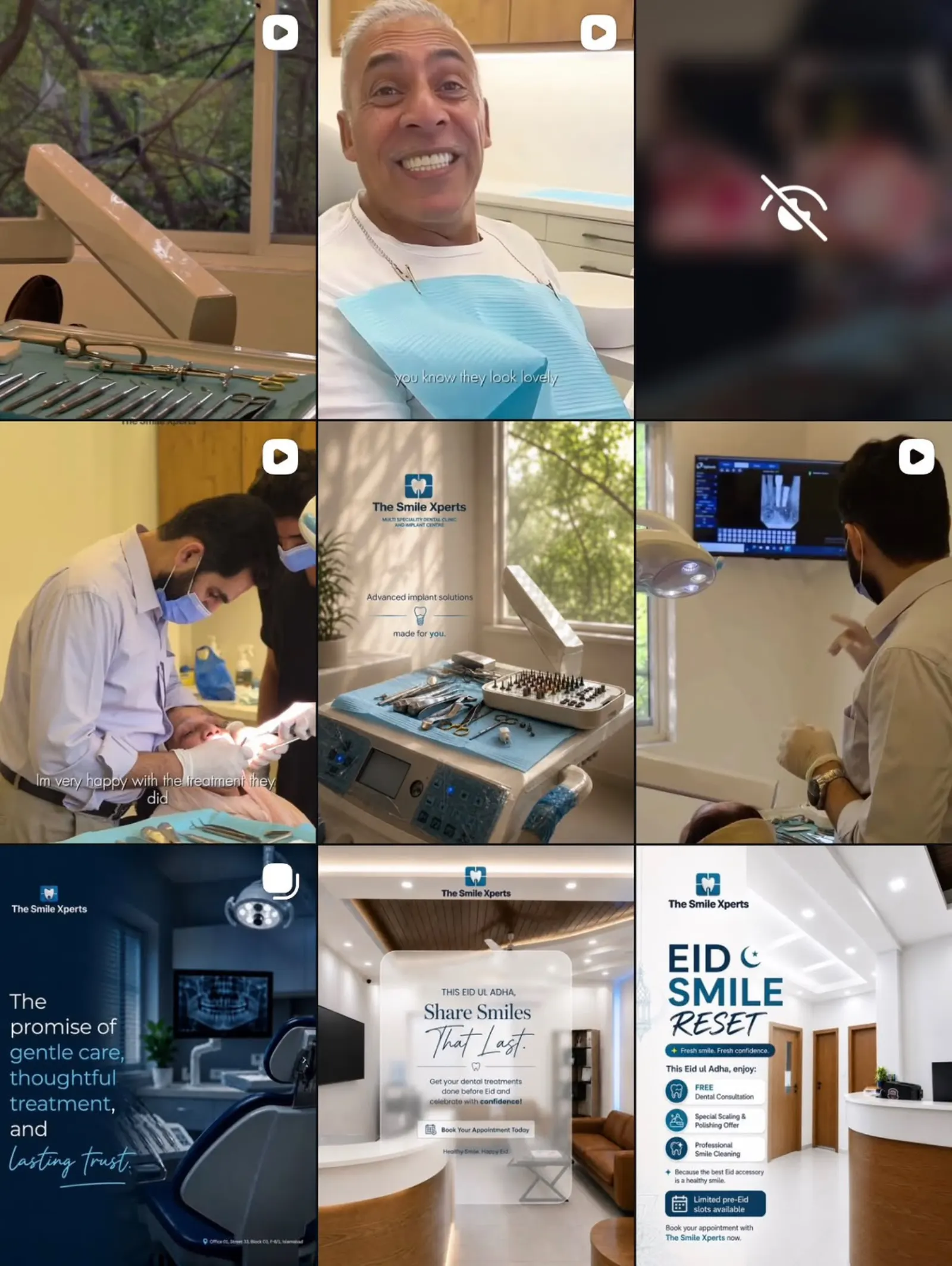 Dental Clinic Instagram Grid Preview 03 by Crea8iv Media