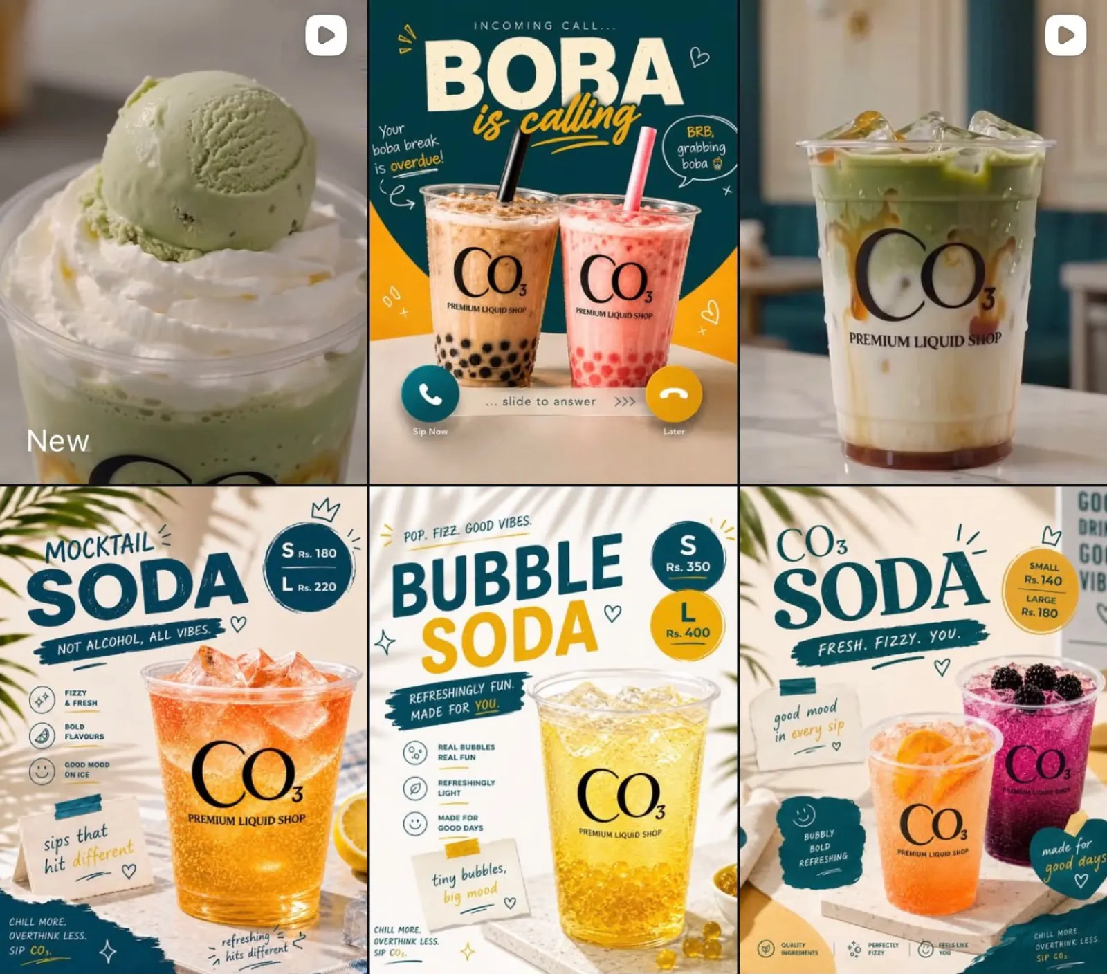 Restaurant Social Media Grid Preview by Crea8iv Media