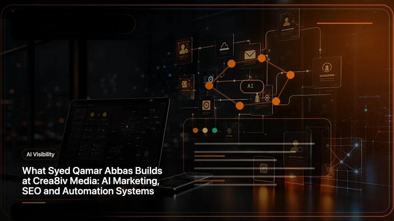 What Syed Qamar Abbas Builds at Crea8iv Media: AI Marketing, SEO and Automation Systems